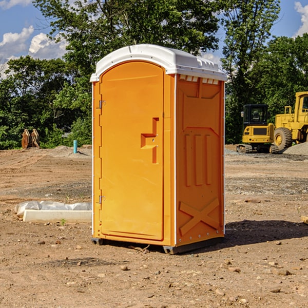 how often are the porta potties cleaned and serviced during a rental period in Whitsett